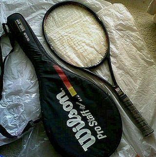 Vtg Wilson Pro Staff Classic 6.  1si 95 Tennis Racket,  Case
