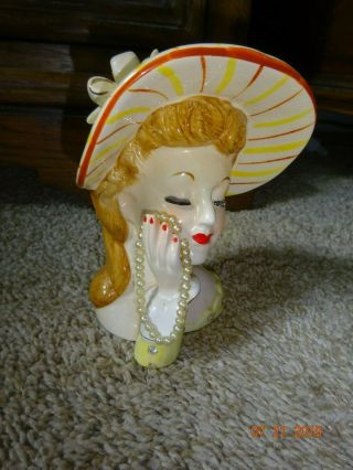 Vintage Napco Lady Head Vase C1776b 1956
