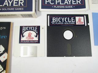 Vintage BIG BOX PC Computer Game Swfte Bicycle Solitaire PC Player Game 3.  5 Disk 2