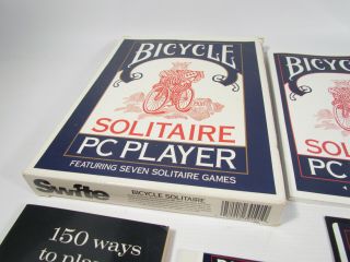 Vintage BIG BOX PC Computer Game Swfte Bicycle Solitaire PC Player Game 3.  5 Disk 3