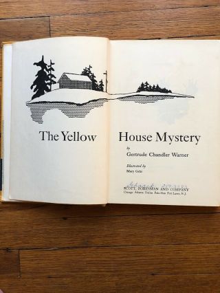 Vintage Boxcar Children The Yellow House Mystery 1953 First Edition 5