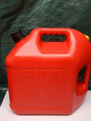 Vintage Pre Ban Blitz 5 Gallon Gas Can,  Pull Up Spout & Vent Seal Cap