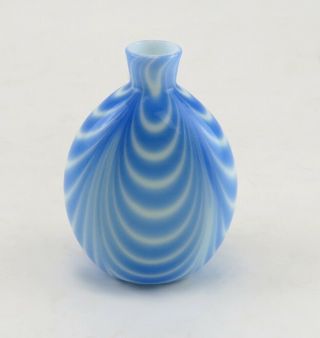 Vintage Handblown Art Glass Pairpoint Swirled Fused Glass Bud Flower Vase
