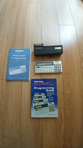 Radio Shack Trs - 80 Pocket Computer 4 With 1k Ram Expansion And More