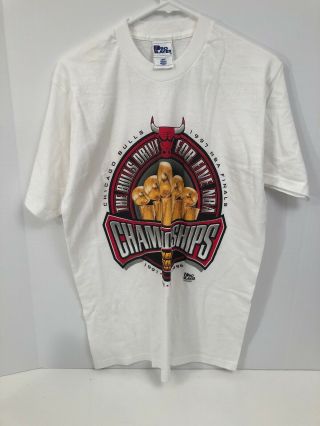 Vintage 1997 Pro Player Finals Chicago Bulls T Shirt Youth Xl 18 - 20/adult Small