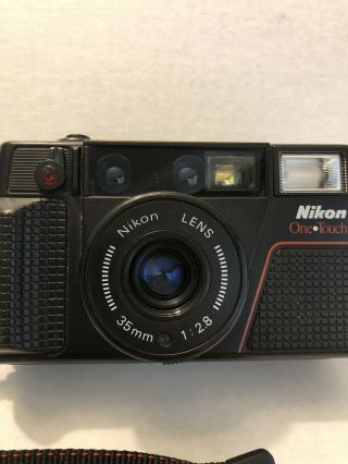 Vintage Nikon One Touch 35mm Film Camera 35mm F/2.  8 Lens Point And Shoot