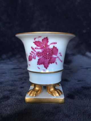 Vintage Herend Hungary Chinese Bouquet Rasberry Claw Footed Cigarette Holder