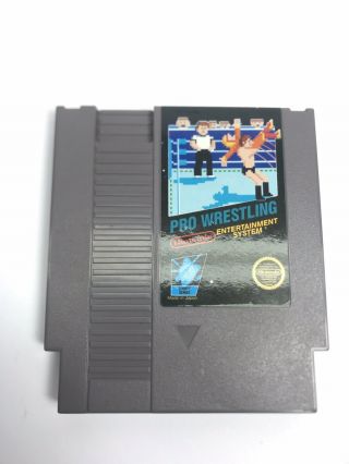 Pro Wresting Game Vintage Nintendo NES -.  Cartridge Great 3