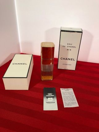 Vintage Chanel No 5 3 Fl Oz Atomizer Spray Roughly 1/2 Full