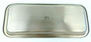 Vintage Onyx 18/8 Stainless Steel 18 Slot Ice Cube Tray Solid Pull Up 2 Piece 5