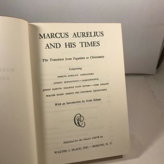 Vintage Hardcover 1945 Meditations Marcus Aurelius and His Times 4