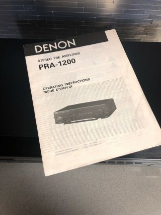 Denon PRA - 1200 Stereo Pre - Amplifier 4