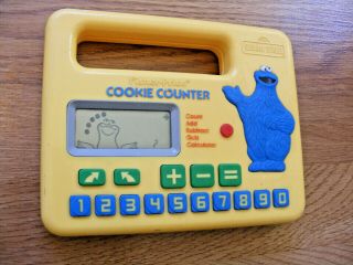 Vintage Fisher Price Cookie Monster Counter Calculator Quiz 1985 Game Electronic