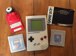 Vtg Nintendo Game Boy Color With Camera Games & Bag Handheld Game Console