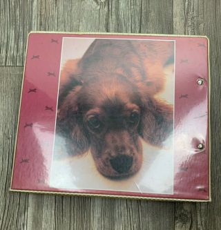 Vintage Mead Trapper Keeper 80 ' s Puppy 3 Ring Binder with 6 Folders 29096 5