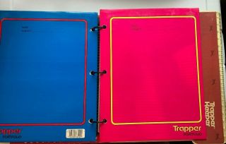 Vintage Mead Trapper Keeper 80 ' s Puppy 3 Ring Binder with 6 Folders 29096 6