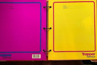 Vintage Mead Trapper Keeper 80 ' s Puppy 3 Ring Binder with 6 Folders 29096 8
