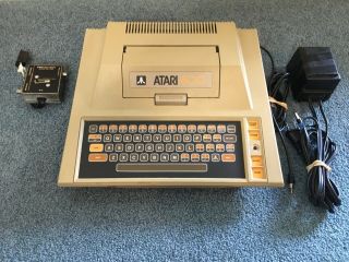 Vintage Atari 400 Personal Computer Video Game System And Game Cartridges