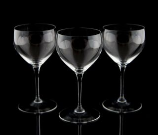 Vintage Liquor Cocktail Glasses,  Set Of (3),  Plain Clear Delicate Thin Crystal