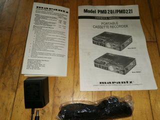 Marantz PMD201 Professional Portable Cassette Recorder Near w/ Box and Cord 3
