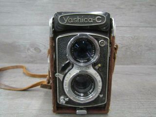 Vintage Yashica C Tlr Twin Lens Reflex Film Camera Bundle