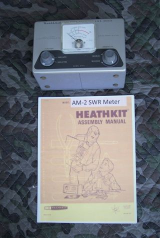 Heathkit Am - 2 Vintage Reflected Power & Swr Bridge Meter For Ham Radio
