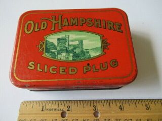 Vintage Tobacco Tin - - Old Hampshire Sliced Plug Tobacco