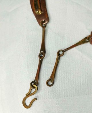 BRUTALIST Vintage ARTIST SIGNED Copper Brass STATEMENT NECKLACE Collar 6
