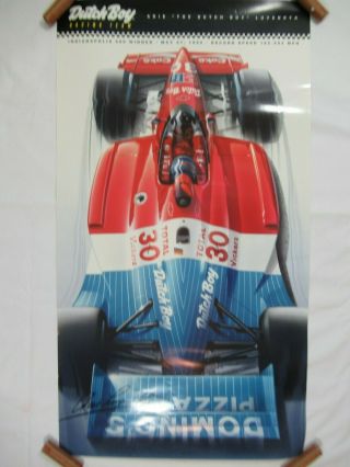 Vintage 1990 Indy 500 Dutch Boy Arie Luyendyk Advertising Poster