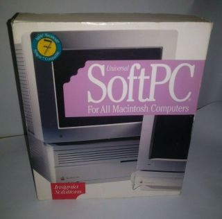 Vintage Apple Macintosh Softpc Dos 286 Pc Ibm Emulator Software System 7