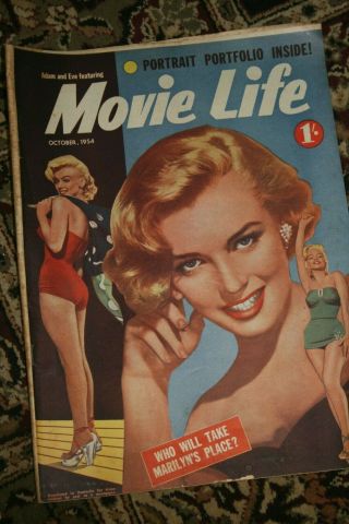 VINTAGE MOVIE LIFE MAGAZINES April 1954,  Oct 54,  Nov 54,  Dec54,  Feb 55 3