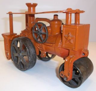 Vintage HUBER Cast Iron Tractor Steam Road Roller 3