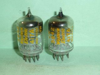 Western Electric Jw 5842 417a Mil - Spectubes,  Matched Pair,  1954 Codes