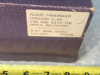 Aldus Pagemaker 4.  0 software Apple Macintosh 3.  5 disk 1990 vintage 2