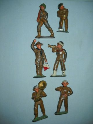 12 Vintage Metal Toy MILITARY Soldiers Paint 3
