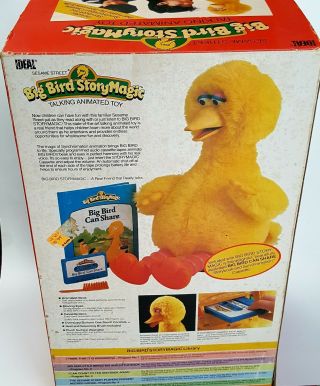 Vintage 1986 Ideal Talking Big Bird Sesame Street Cassette Story Magic Plush 2