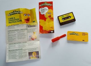 Vintage 1986 Ideal Talking Big Bird Sesame Street Cassette Story Magic Plush 4