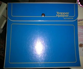 1980s Vintage Mead Trapper Keeper Notebook Blue Binder Model 29096