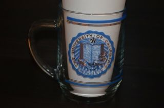 Vtg Cal Berkeley University Of California Glass Mug Tankard Beer Stein 2 - Sided