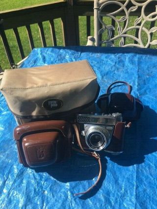Vintage Kodak Retina - Xenar Automatic Iii 35mm Camera With 2 Leather Cases