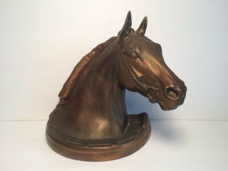 Single Vintage Gladys Brown Horse Head Bookend