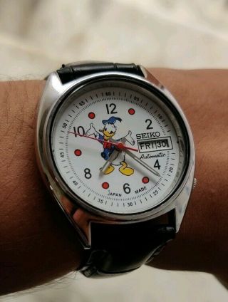 Vintage Seiko Donald Duck Cartoon Character Automatic Movement No.  6319 Watch