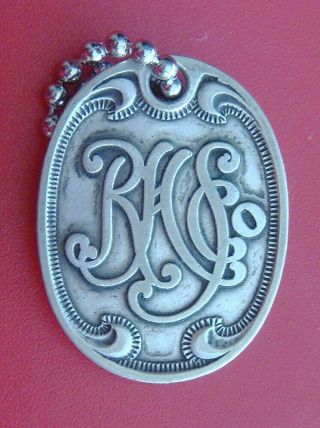 Vintage Charge Plate Coin Tag: Rh Sterns; Famous Dept Store Boston Ma
