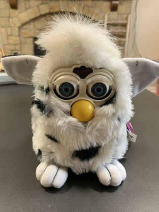 1998 Furby Interactive White Dalmation Spotted 70 - 800 Vintage Comatose With Tag
