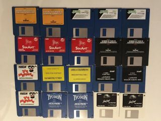 Bulk Games 20 Disk Pack Commodore Amiga 3.  5 " Disks A500 A1200