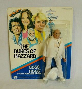 Look 1981 Mego Dukes Of Hazzard " Boss Hogg " Vintage 8 " Figure On The Card