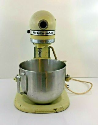 Vintage Kitchenaid Stand Mixer Hobart Model K5 - A Bowl W/ Attachments