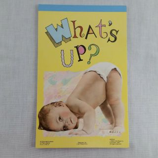 Vintage Paula Co Notepad Baby Babies Whats Up 1990 90s Paper Stationary Blank