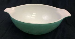 Vintage Pyrex Turquoise 4 Quart Mixing Bowl 444 Rooster Amish Butterprint USA 3