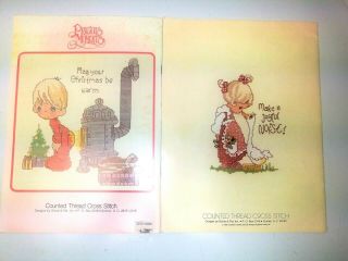 Vintage Precious Moments Gloria & Pat Vintage Cross Stitch Pattern Books 80 & 83 2